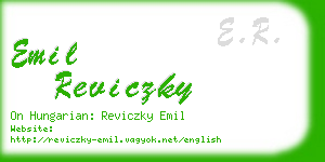 emil reviczky business card